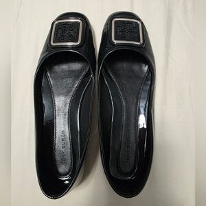 Tory Burch Navy Patent Leather Loafers